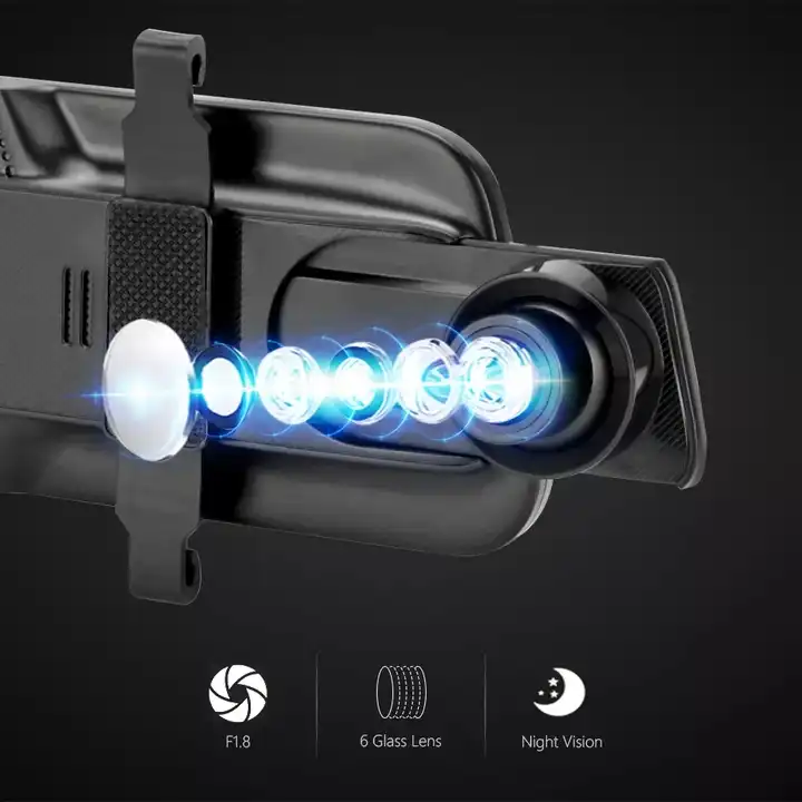 10'' Mirror Dash Cam Night Vis - Car Dash Cam recension och pris