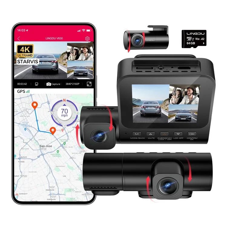 LINGDU V630 4K 2.4'' Screen Wi - Car Dash Cam recension och pris