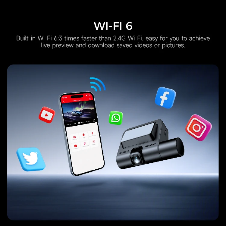 LINGDU V630 4K 2.4'' Screen Wi - Car Dash Cam recension och pris