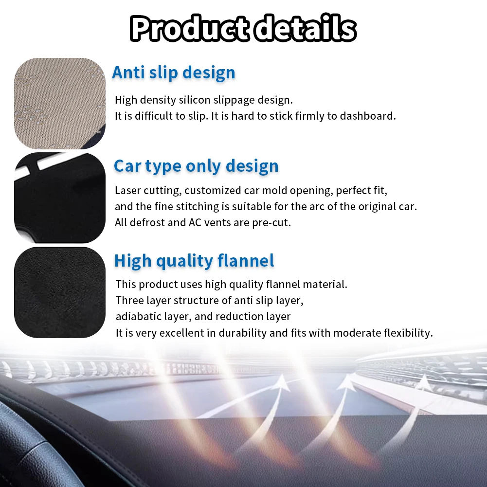 for Ford Mustang 2024 2025 202 - Car Anti-Slip Dashboard Mat recension och pris